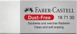 SP- ERASER FABER-CASTELL MEDIUM DUST FREE WITH SLEEVE WHITE