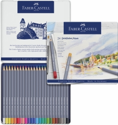 PENCIL COLOURED FABER-CASTELL GOLDFABER AQUA WATERCOLOUR TIN OF 24