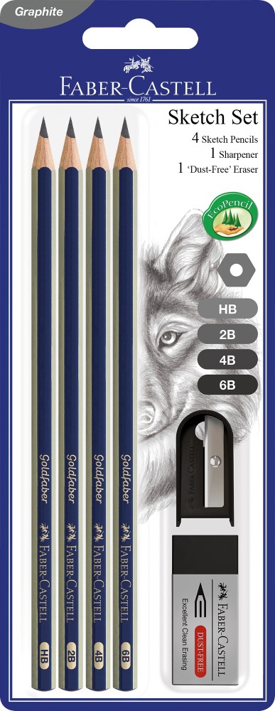 PENCIL LEAD FABER-CASTELL GOLDFABER GRAPHITE SKETCH SET 6PC