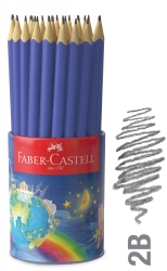 PENCIL LEAD FABER-CASTELL JUNIOR TRIANGULAR 2B WRITING TIN CUP PK50