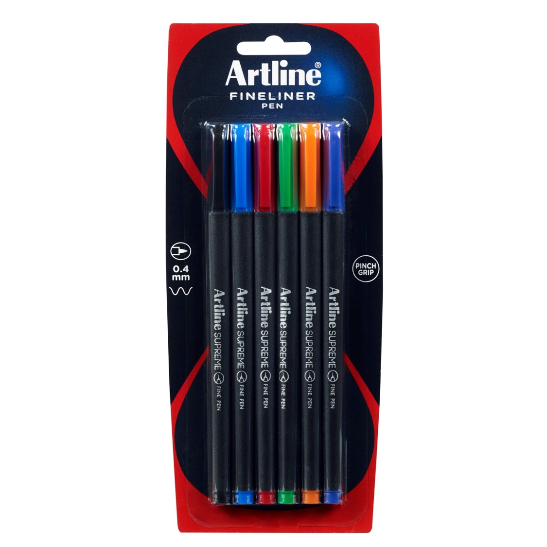 SP- PEN ARTLINE SUPREME 0.4MM FINELINE ASST PK6