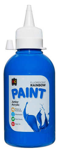 PAINT EC 250ML FLUORO RAINBOW JUNIOR ACRYLIC BLUE