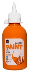 PAINT EC 250ML RAINBOW JUNIOR ACRYLIC ORANGE