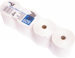 CASH REGISTER ROLL 76X76X11.5MM THERMAL PK4 #609 BX6