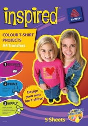 PAPER TRANSFER INSPIRED A4 COLOURED T-SHIRT PK5