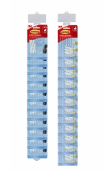 HOOKS COMMAND CLIPSTRIPS 12 X MINI 6PK AND 12 X CLEAR DECORATOR 20PK