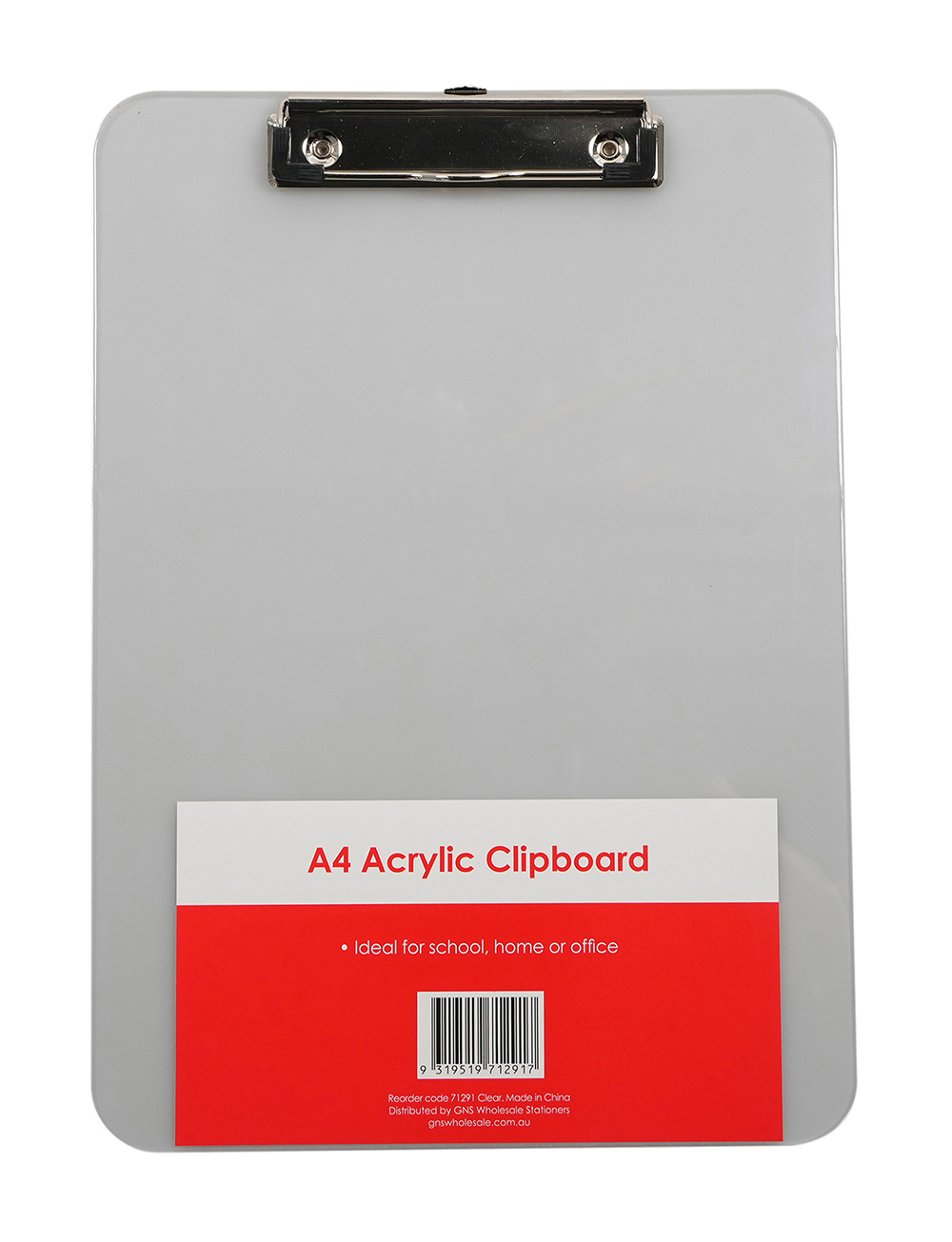 CLIPBOARD GNS BASIC A4 ACRYLIC CLEAR