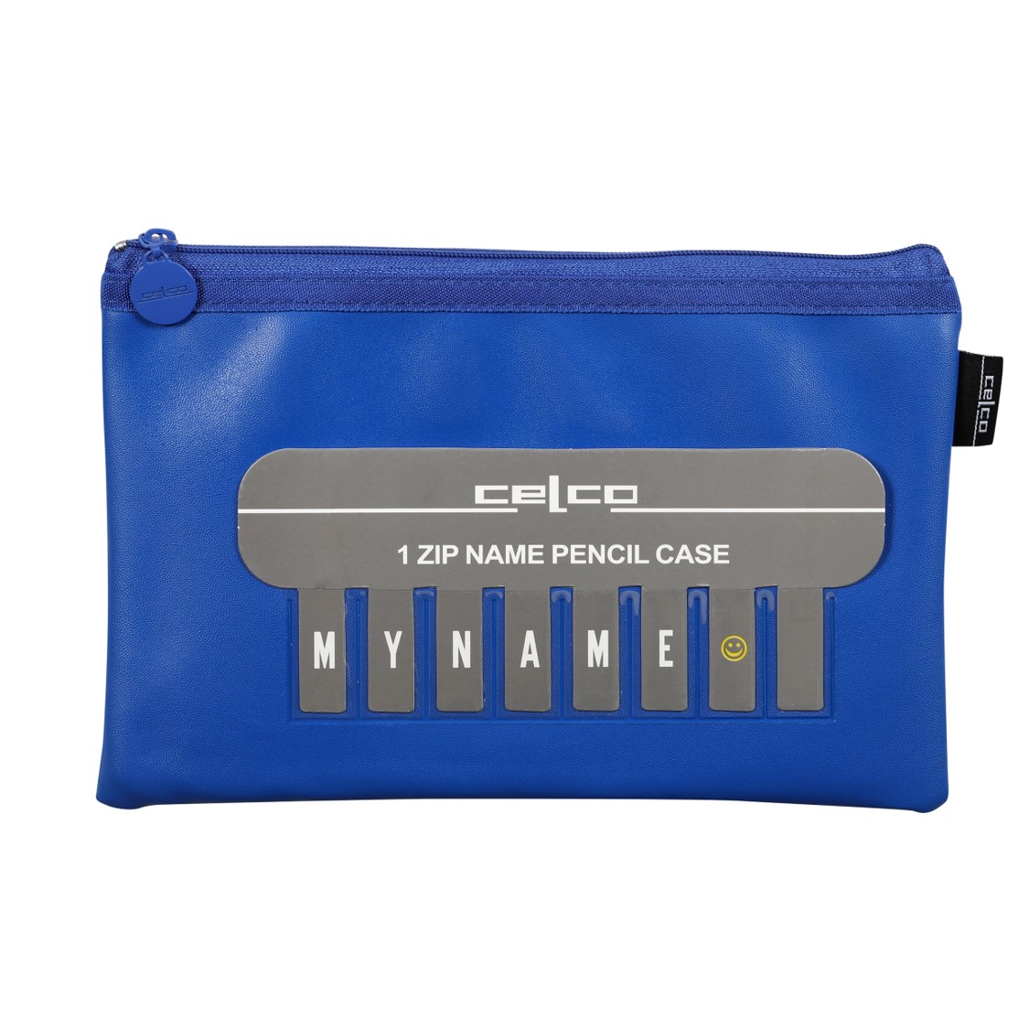 PENCIL CASE CELCO 225X143MM NAME SMALL 1 ZIP BLUE
