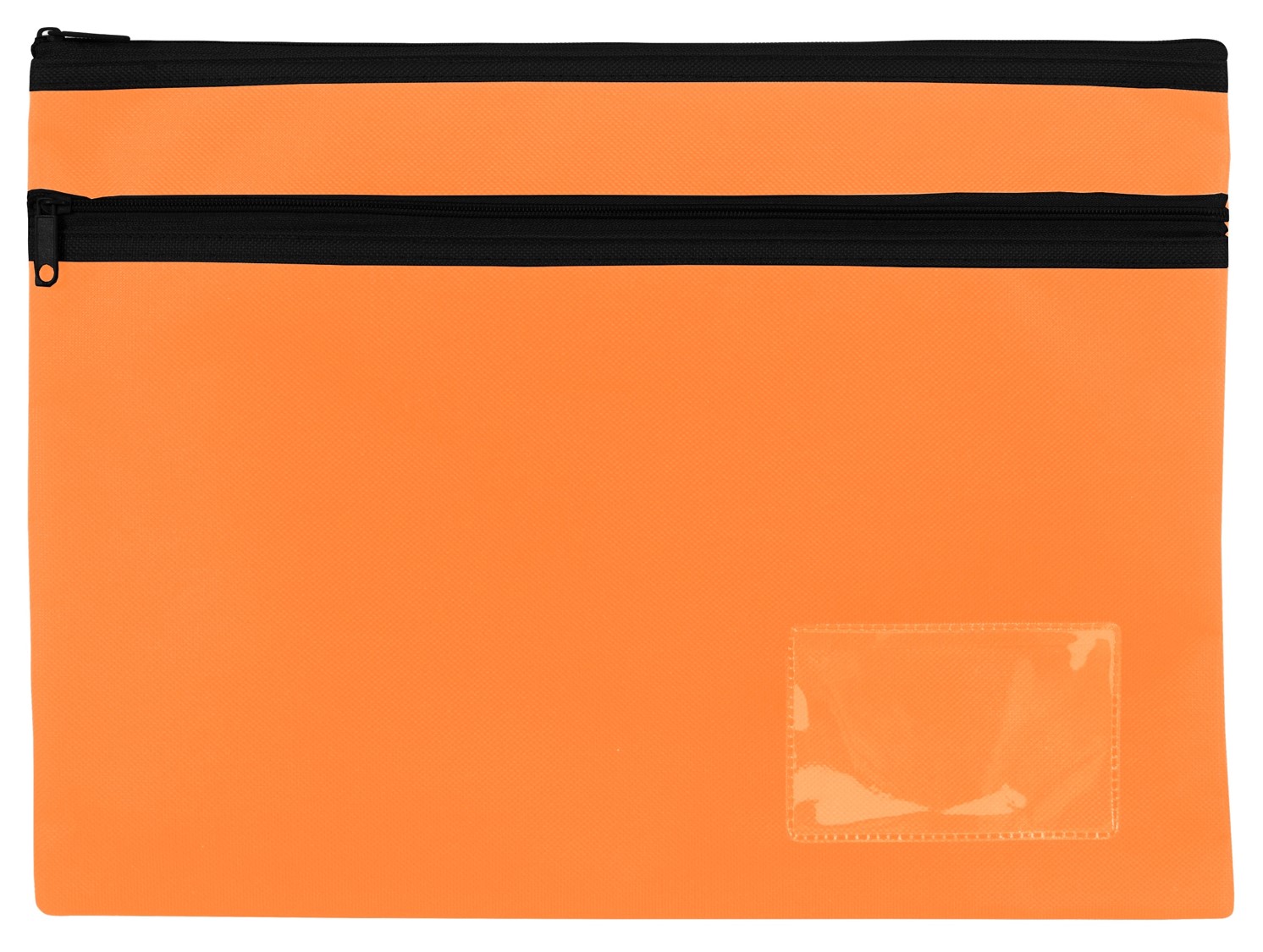 PENCIL CASE CELCO 345X264MM PREMIUM LARGE BRIGHTS 2 ZIP ORANGE