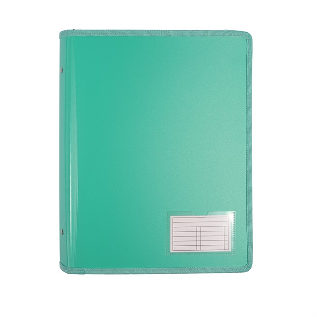 BINDER BANTEX A4 2 D-RING 25MM ZIPPERED GREEN