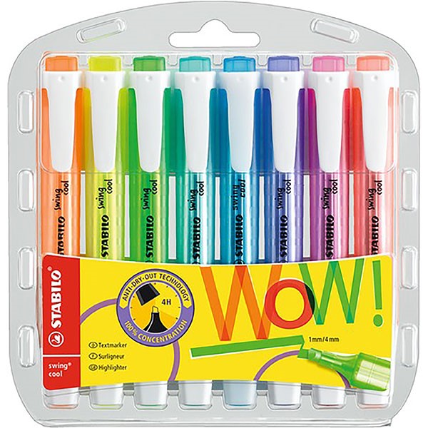 SP- HIGHLIGHTER STABILO SWING COOL ASSTD WLT8