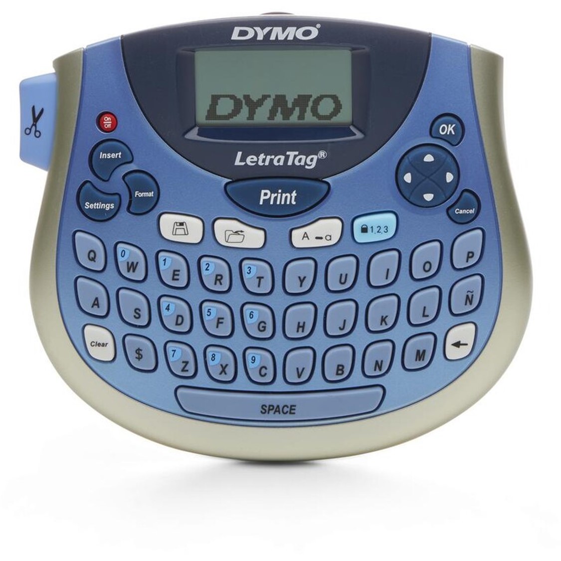 LABEL MARKER DYMO LETRA TAG TABLETOP LT100T BLUE