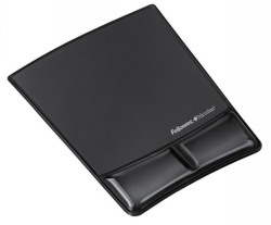 MOUSE PAD & WRIST REST FELLOWES GEL CLEAR BLACK