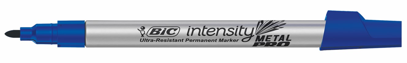 PERMANENT MARKER BIC INTENSITY METAL PRO 2.2MM BULLET TIP BLUE PG BX12