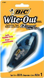CORRECTION TAPE BIC WITE-OUT EZ GRIP BLISTER PACK