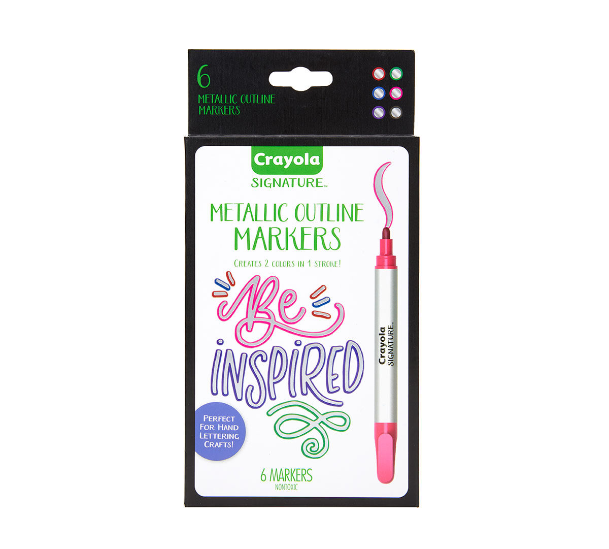 SP- MARKER CRAYOLA METALLIC OUTLINE PK6