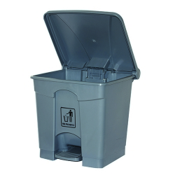 RUBBISH BIN CLEANLINK 30L WITH PEDAL LID GREY
