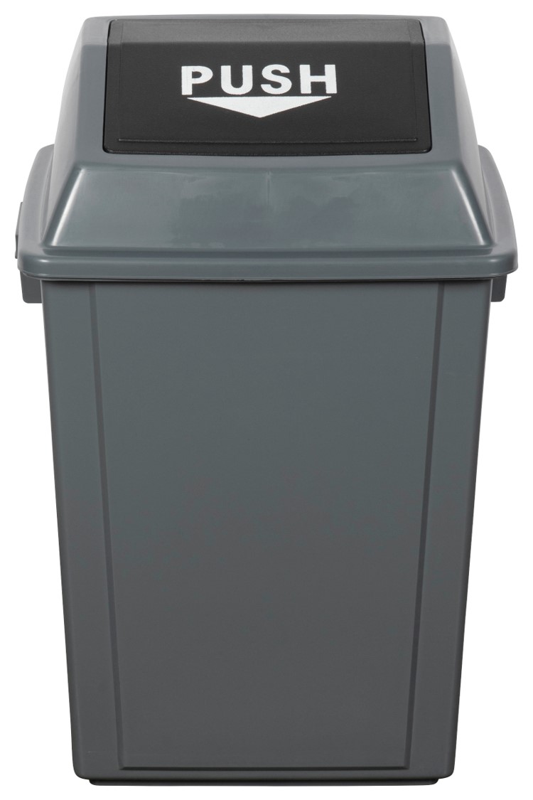 RUBBISH BIN CLEANLINK 40L WITH BULLET LID GREY