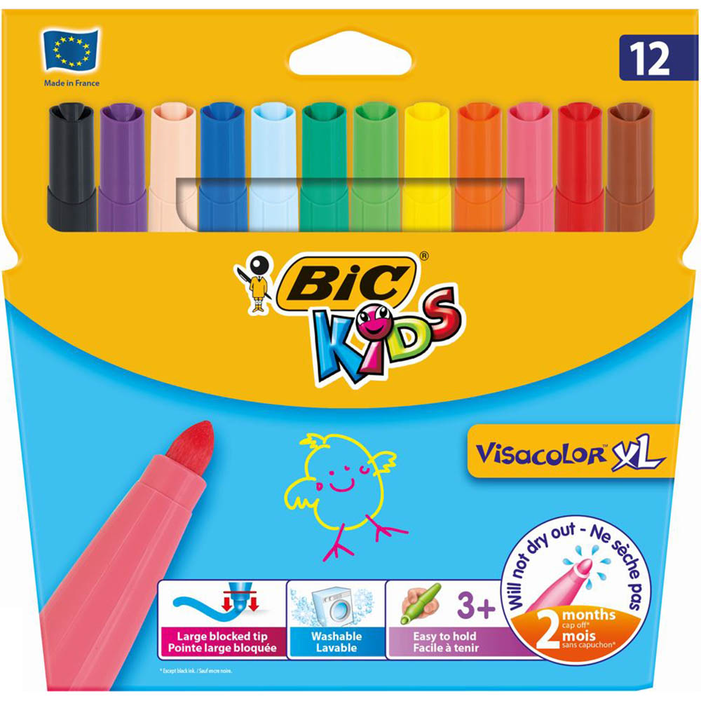 MARKER BIC KIDS VISACOLOUR XL FELT WLT12