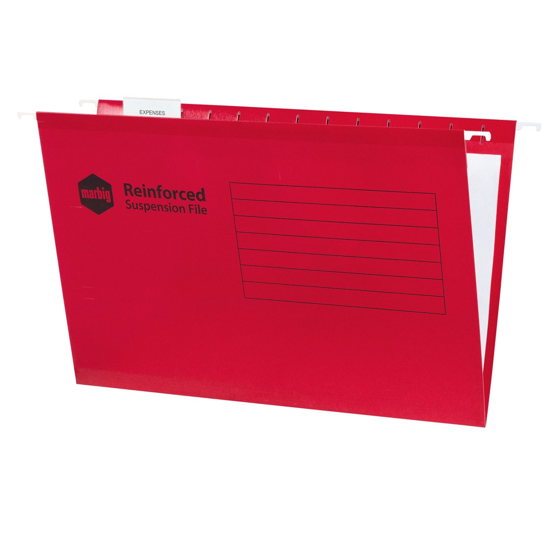 SUSPENSION FILE MARBIG FOOLSCAP COMPLETE RED BX25