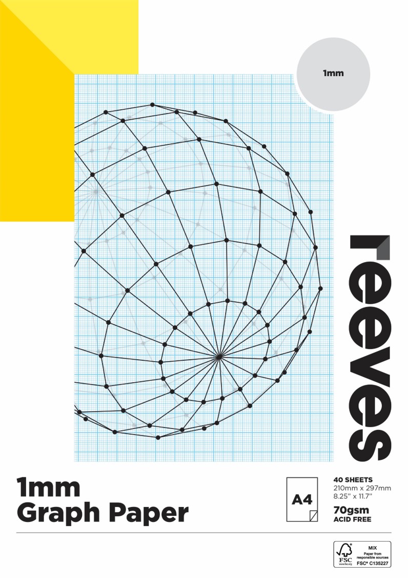 SP- GRAPH PAD REEVES A4 70GSM 1MM 40 SHT PK5