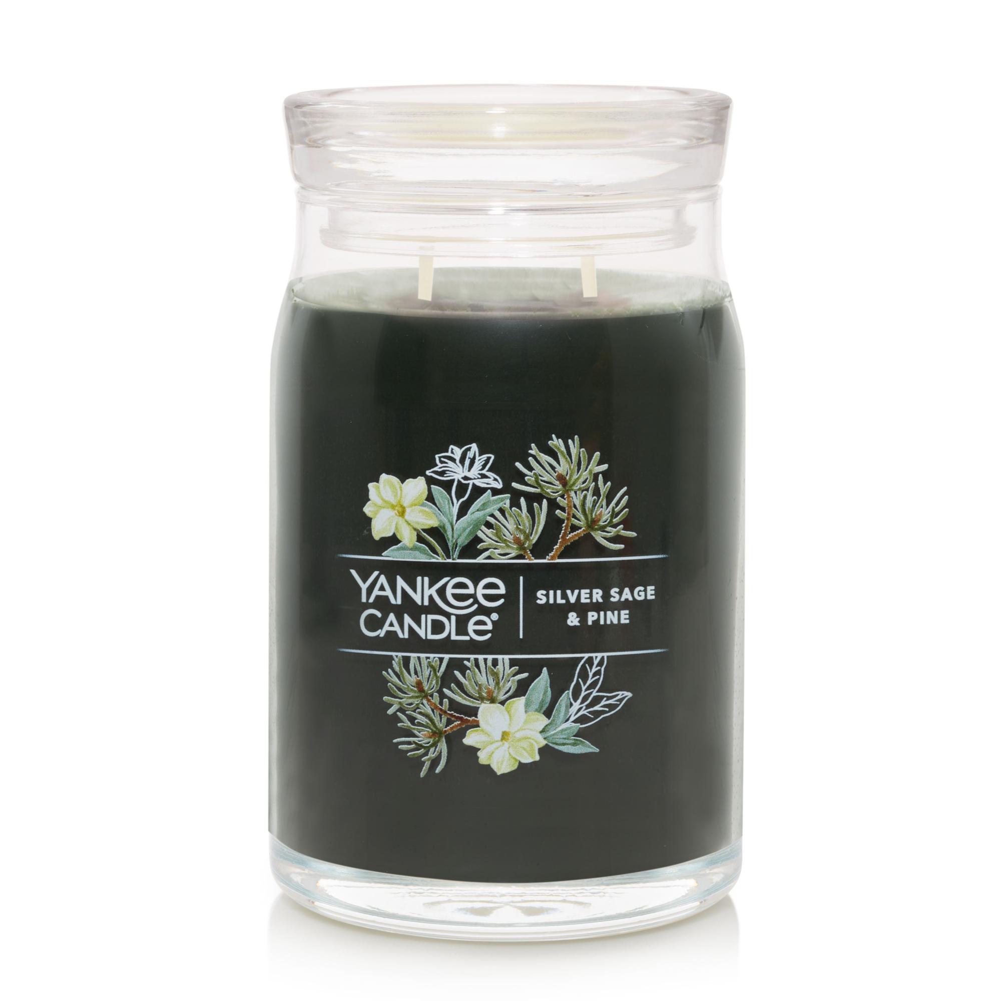 CANDLE YANKEE SIGNATURE LARGE JAR SILVER SAGE & PINE