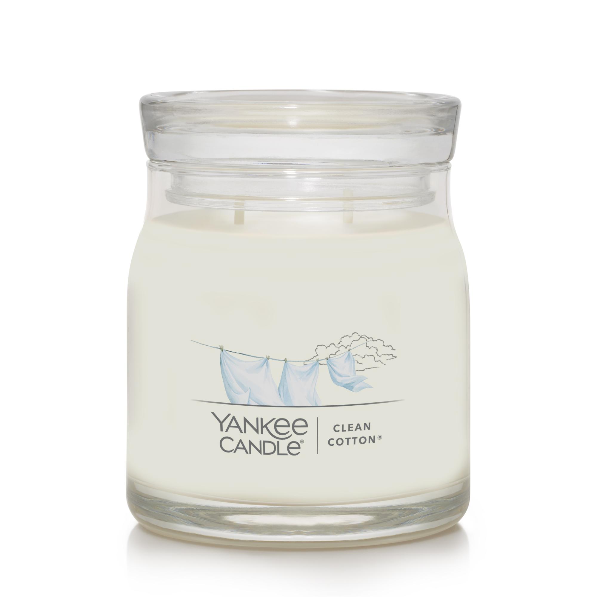 CANDLE YANKEE SIGNATURE MEDIUM JAR CLEAN COTTON