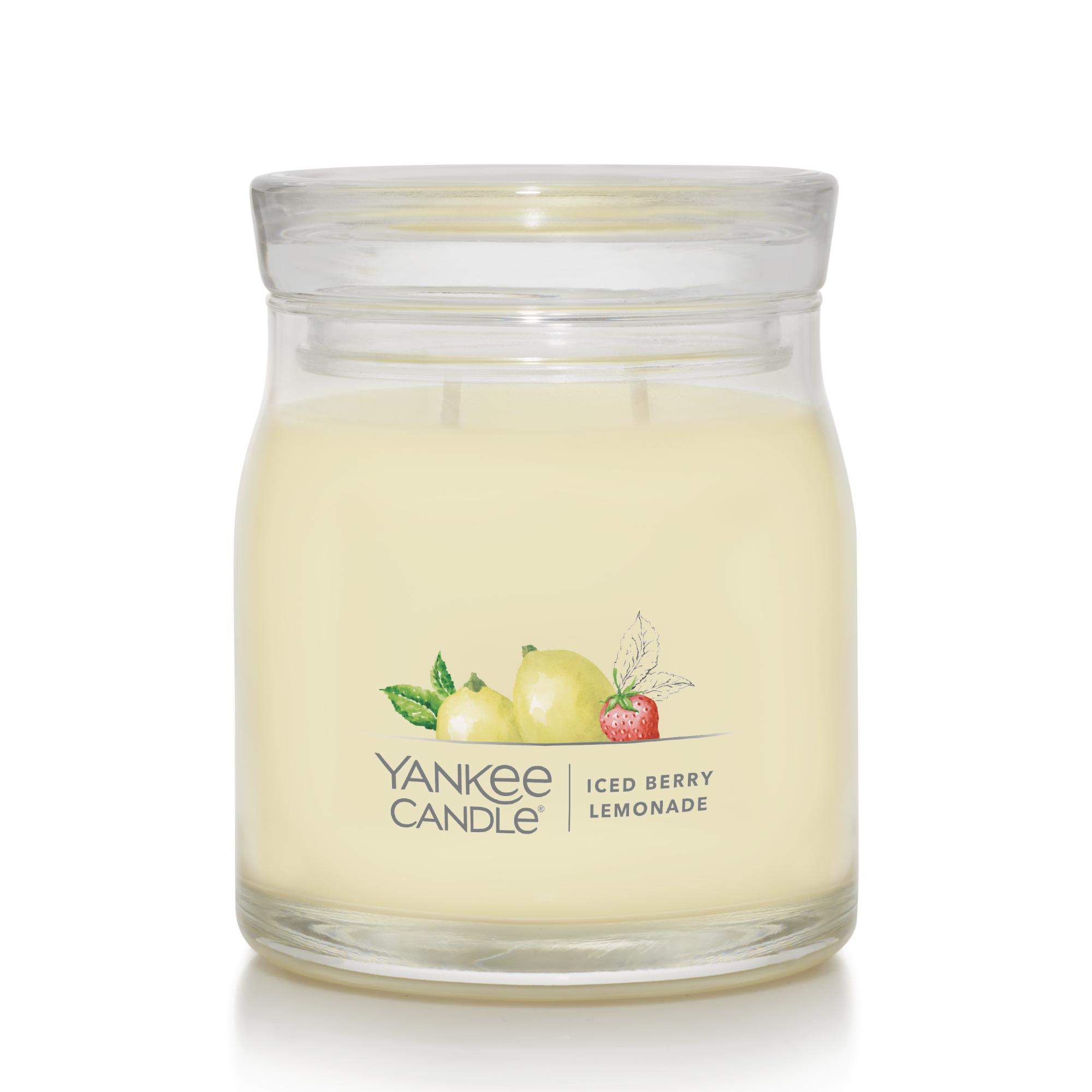 CANDLE YANKEE SIGNATURE MEDIUM JAR ICED BERRY LEMONADE