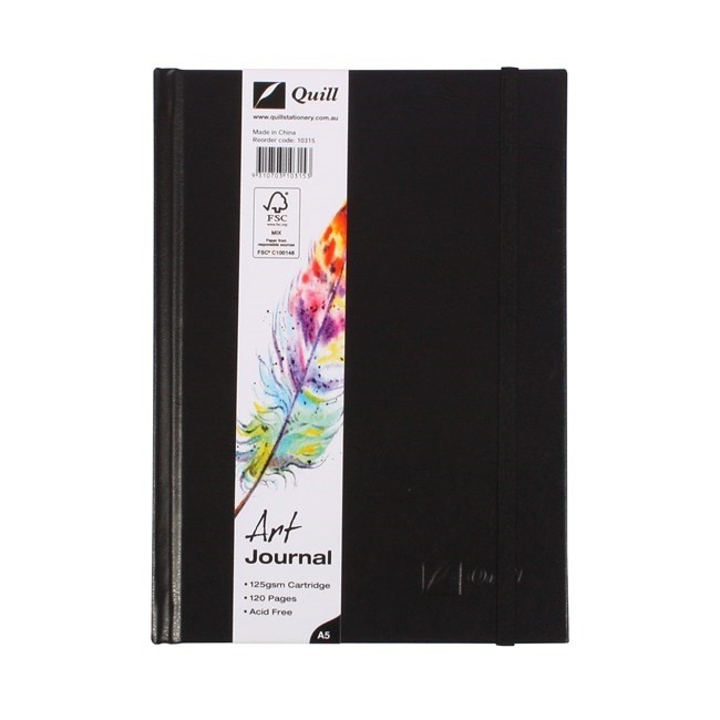 JOURNAL QUILL ART A5 H/C 125GSM ELASTIC CLOSURE 60LF