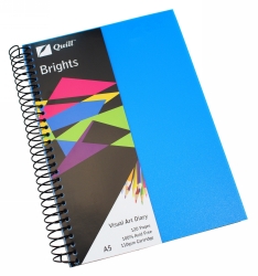 VISUAL ART DIARY QUILL A5 BRIGHTS MARINE BLUE 60LF