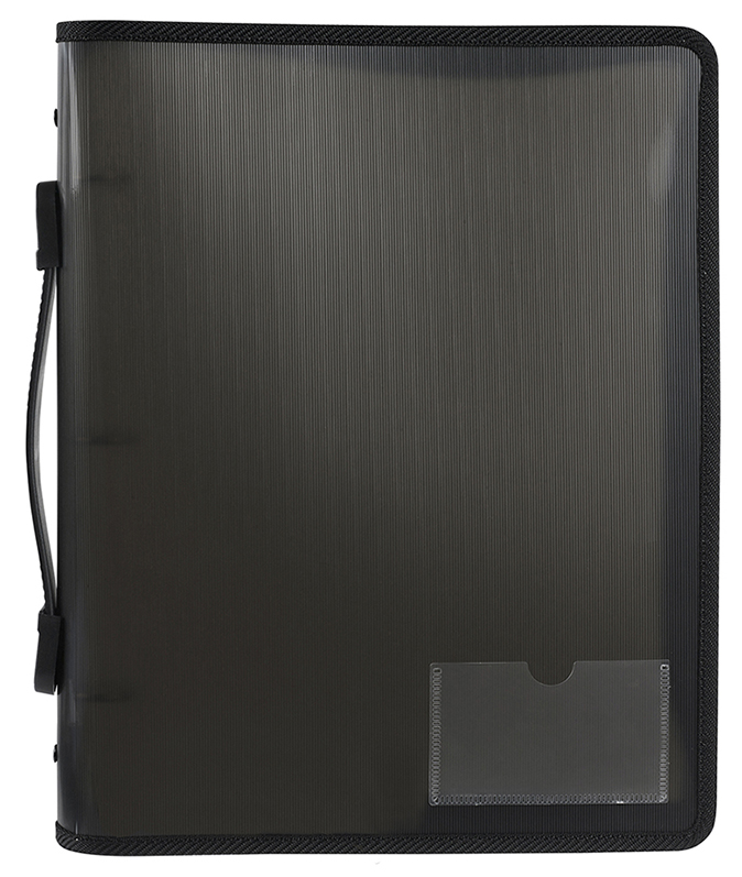 SP- BINDER MARBIG 25MM 3O ZIPPER WITH HANDLE SMOKE
