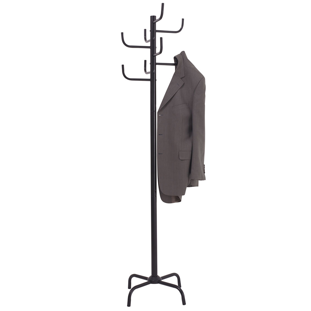 SP- COAT RACK JASTEK 8 HOOKS BLACK