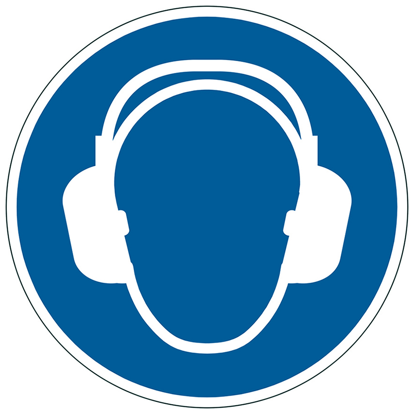 SP- MARKING SIGN DURABLE USE EAR PROTECTION BLUE