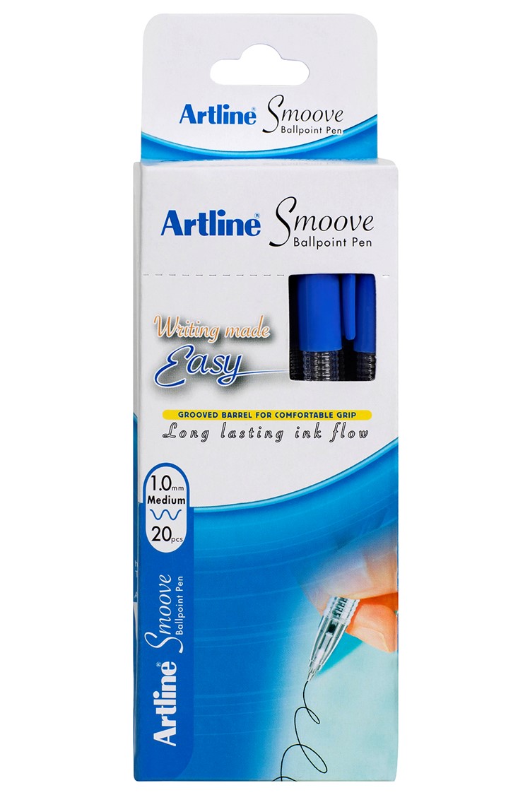 SP- PEN ARTLINE 1MM SMOOVE BALLPOINT BLUE BX20