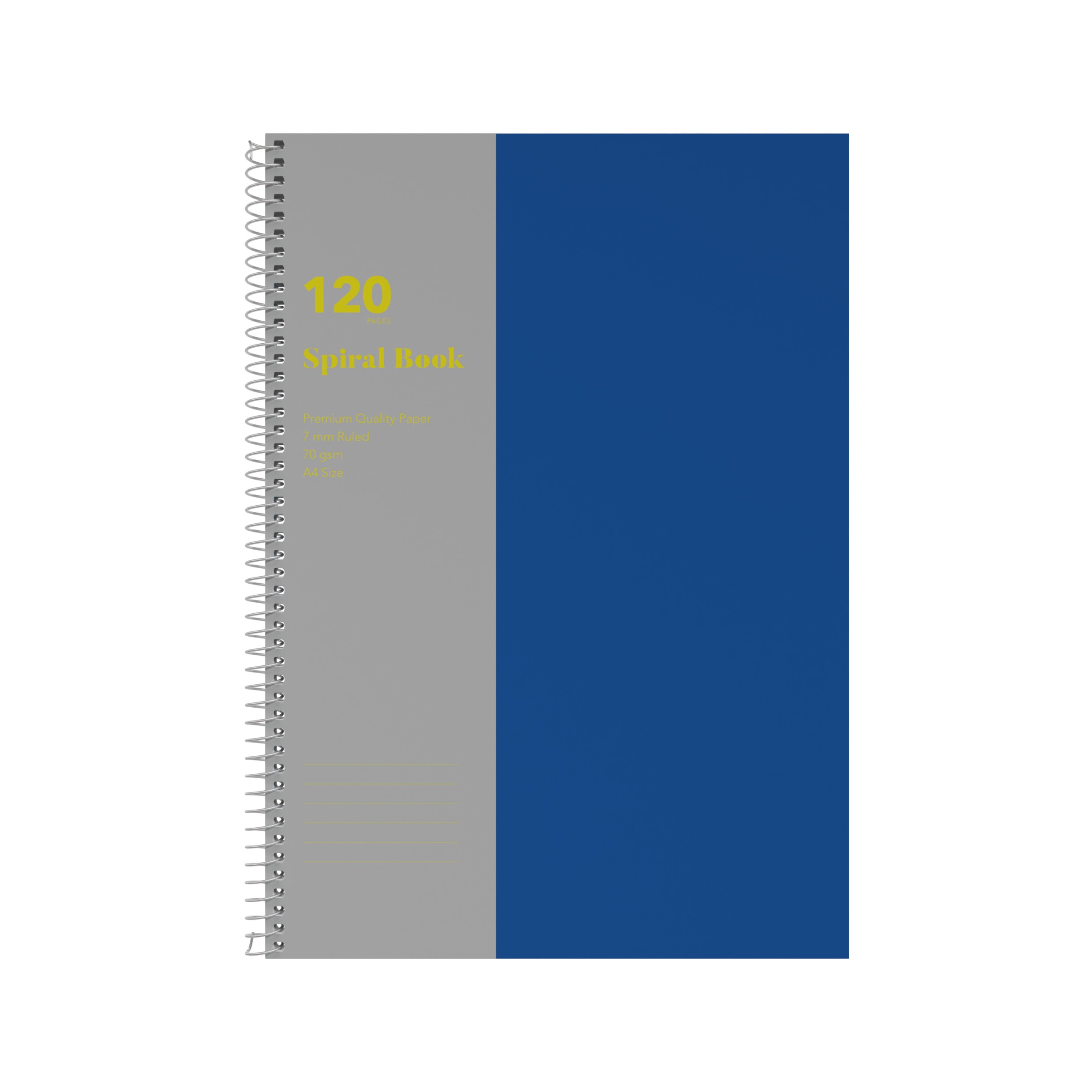 SP- NOTEBOOK COLLINS A4 7MM RULED SPIRAL 120PG