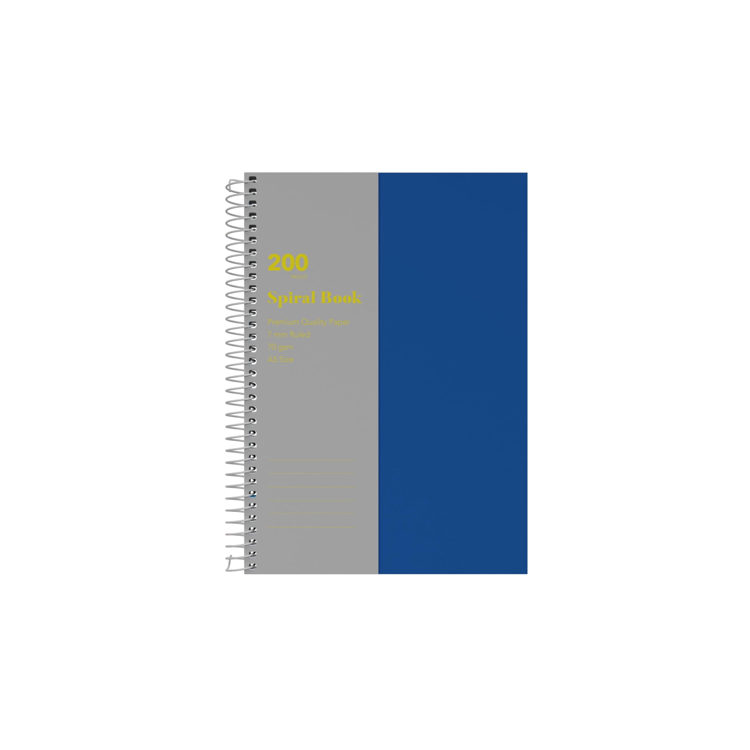 SP- NOTEBOOK COLLINS A5 7MM RULED SPIRAL 200PG