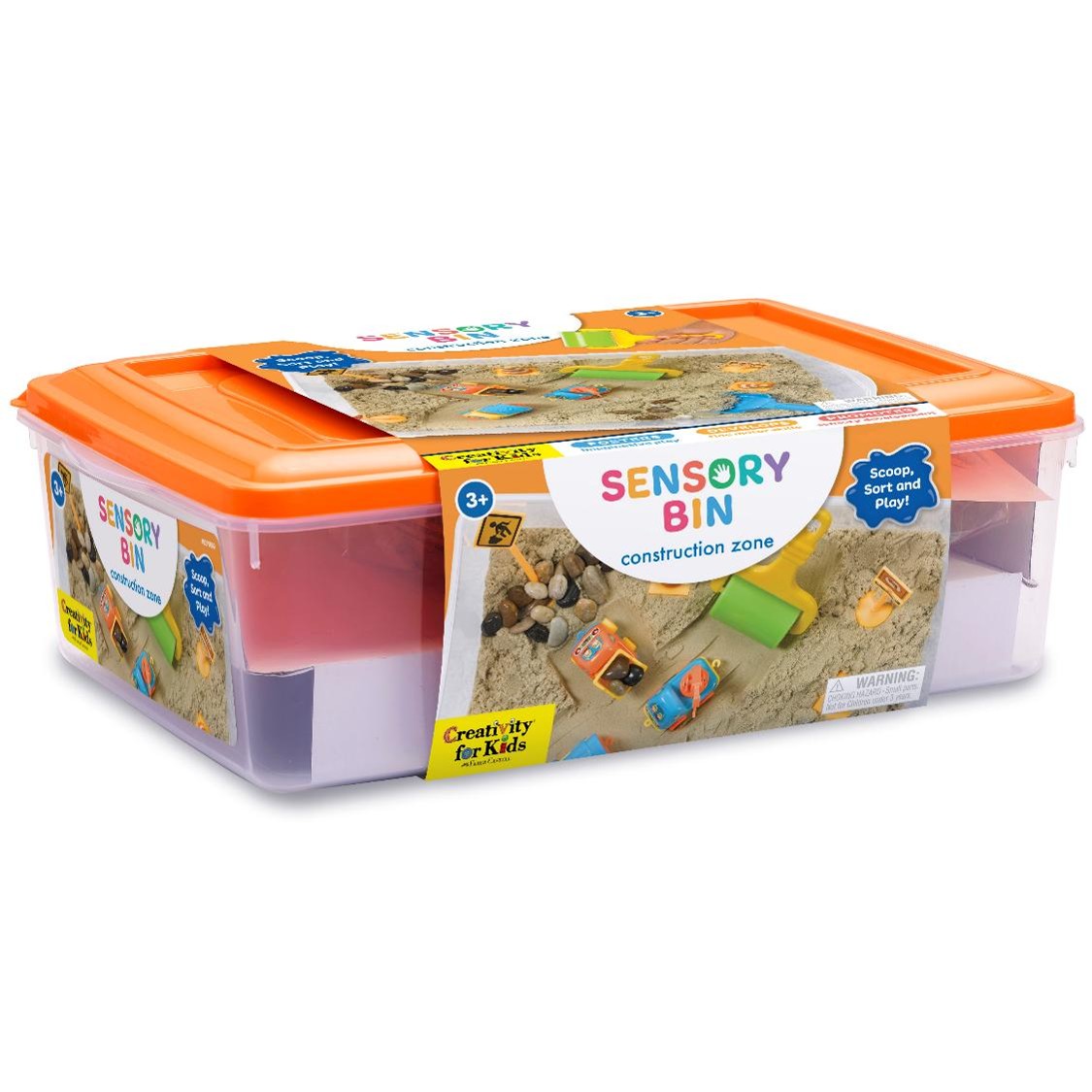 SP- SENSORY BIN CREATIVE FOR KIDS CONSTRUCTION ZONE