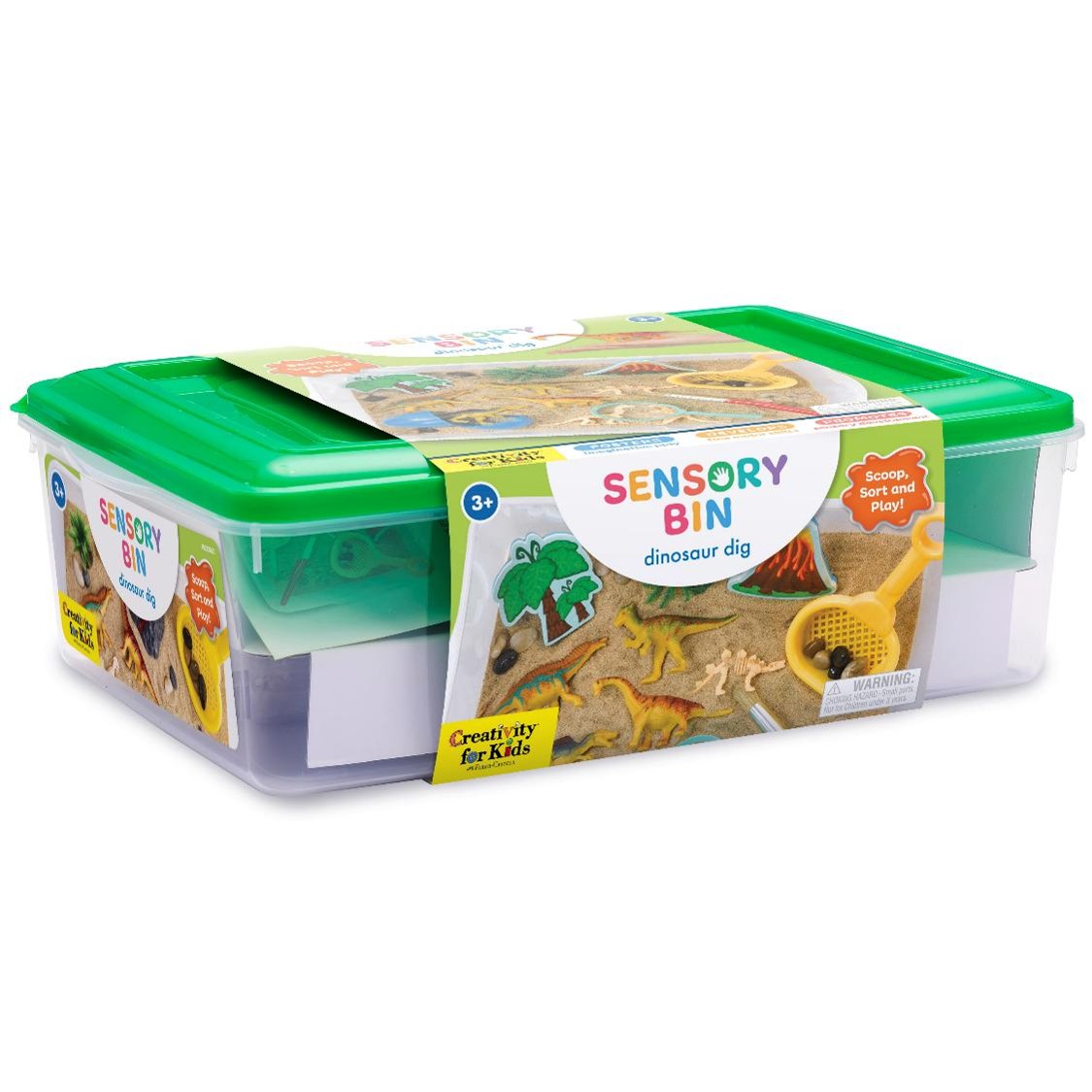 SP- SENSORY BIN CREATIVE FOR KIDS DINOSAUR DIG