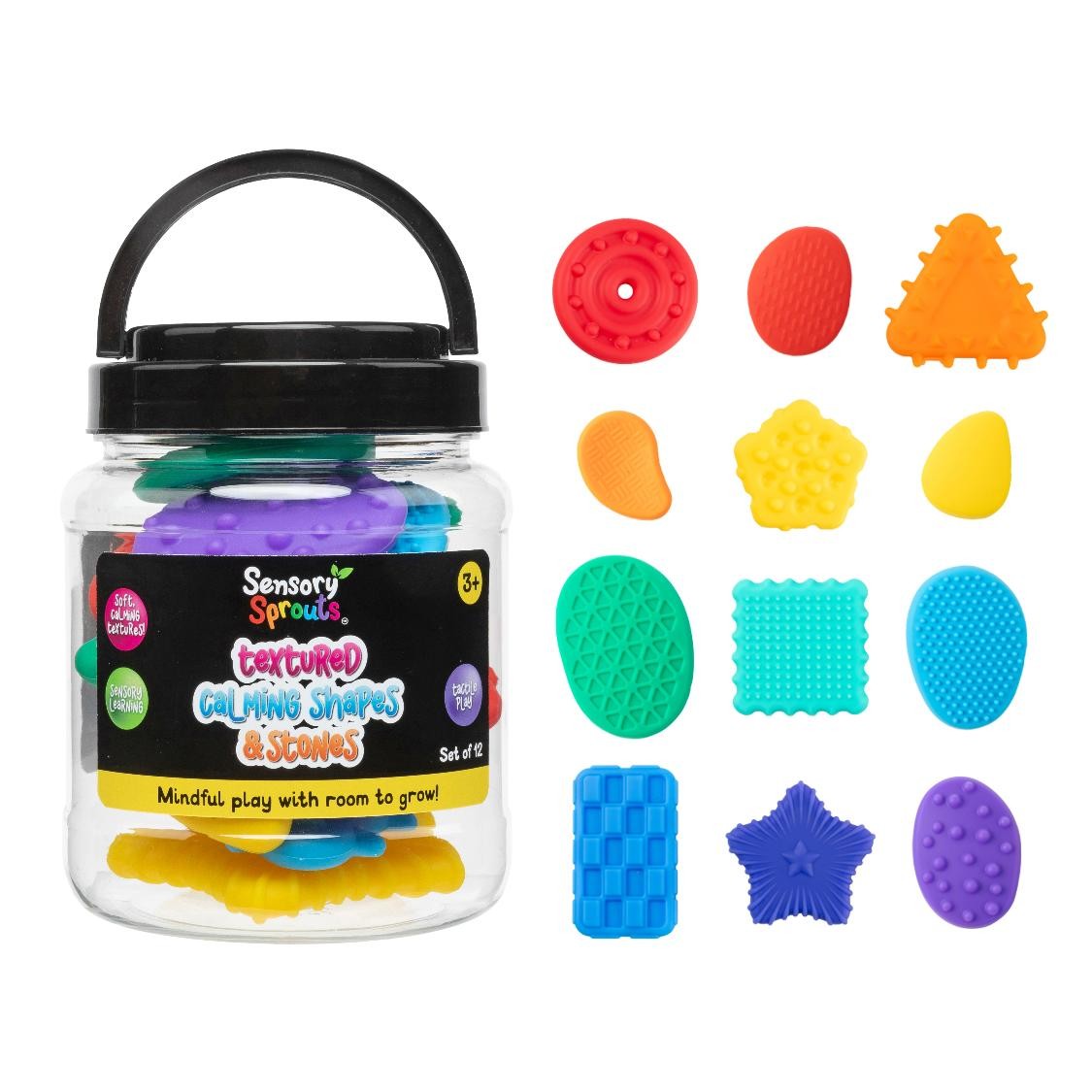 SP- SENSORY SPROUTS EC SHAPES & STONES SET12