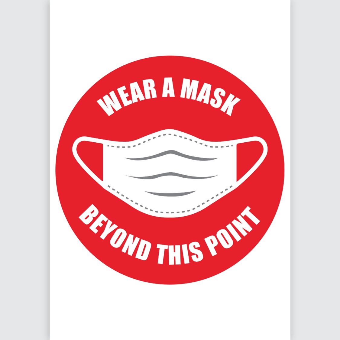 LABEL AVERY A4 WEAR A MASK 20CM - 5 PACK MULTI 5 LABELS