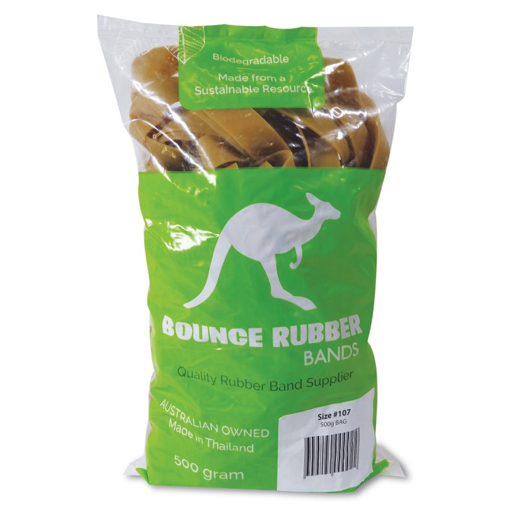 RUBBER BANDS BOUNCE 500GM SIZE 107