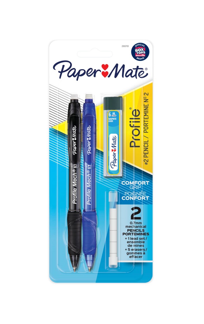 MECHANICAL PENCIL PAPERMATE 0.7MM 2CD PROFILE BLACK/BLUE