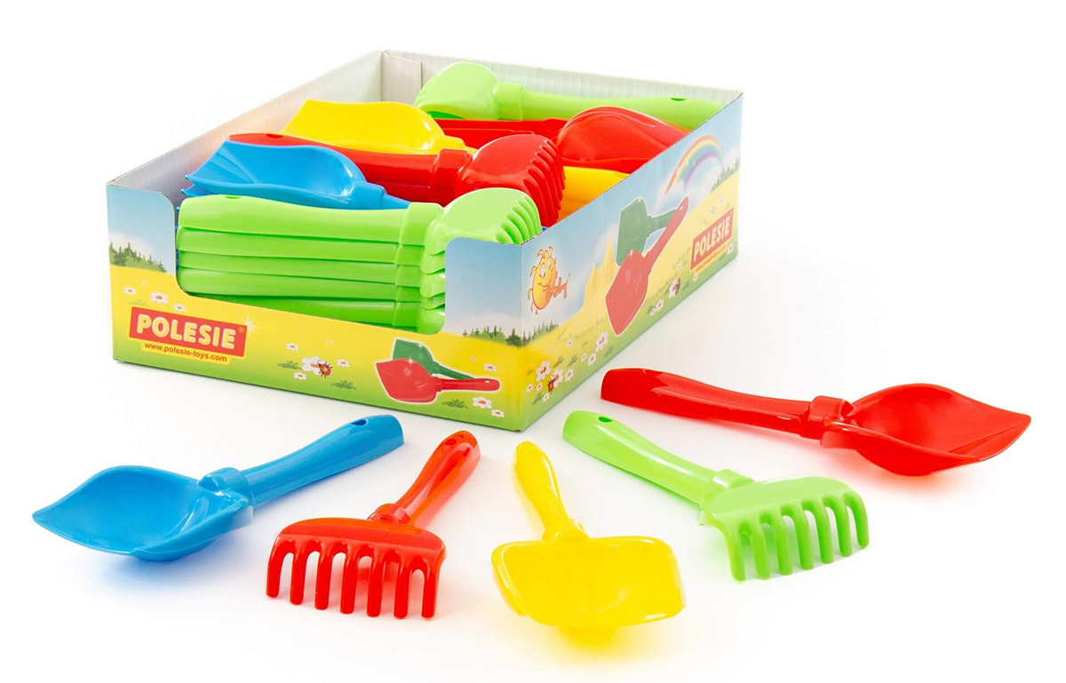 TOY BEACH SHOVEL & RAKE SET 320X240X100MM DISP48