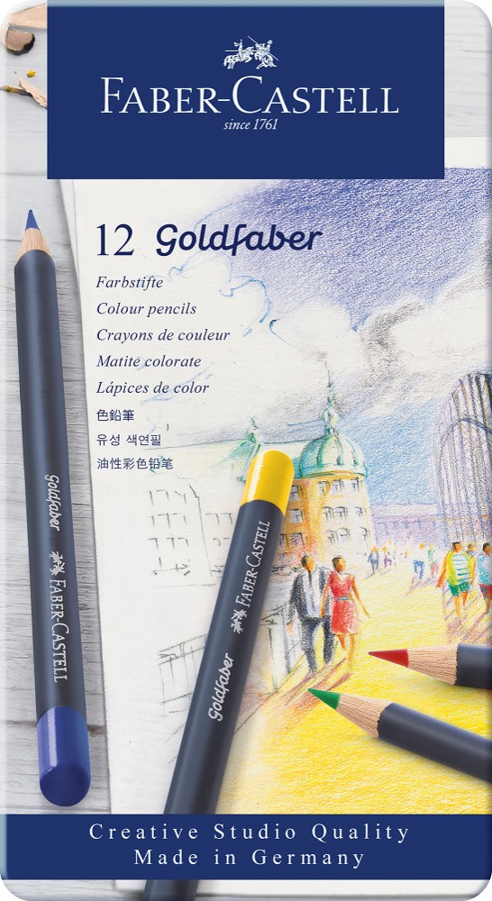 PENCIL COLOURED FABER-CASTELL GOLDFABER TIN 12
