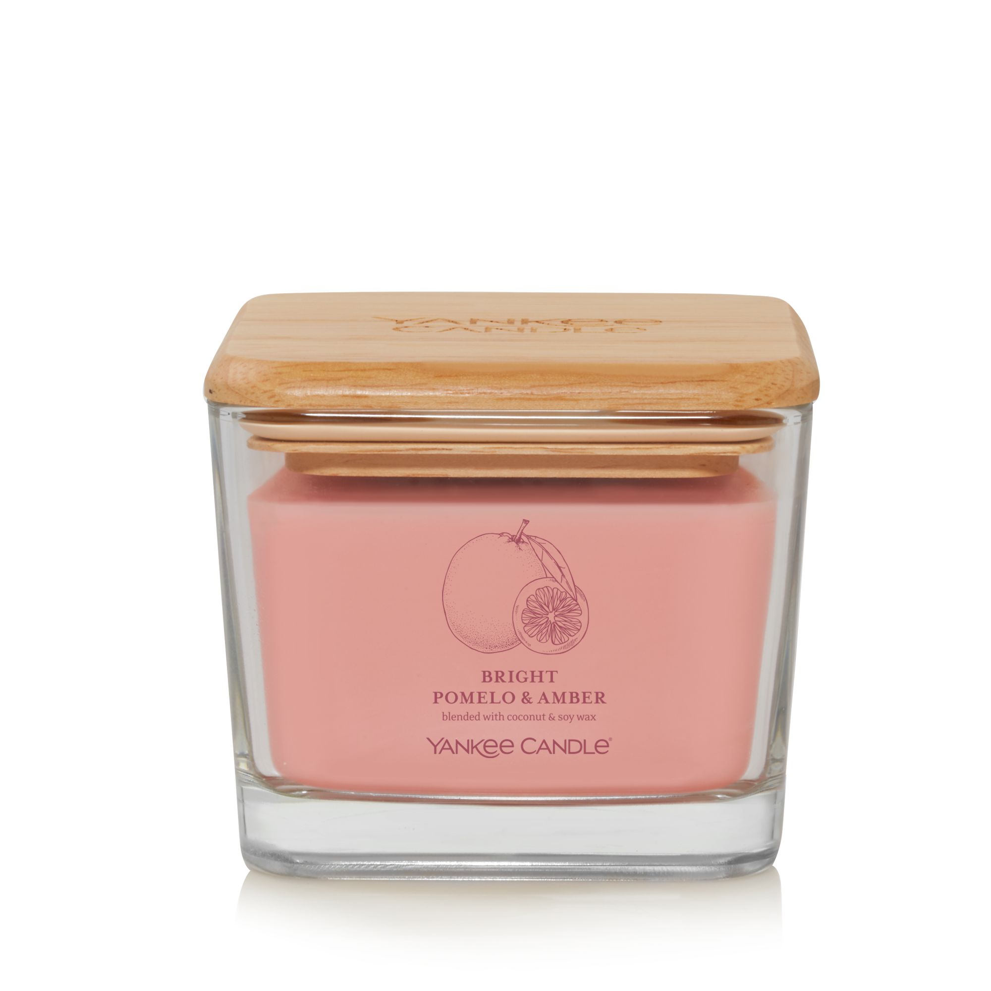 CANDLE YANKEE WELL LIVING MEDIUM BRIGHT POMELO & AMBER