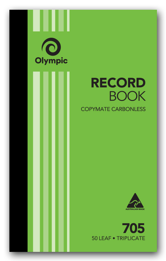 RECORD BOOK OLYMPIC 705 TRIP C/LESS 8X5 1-50 ONLY