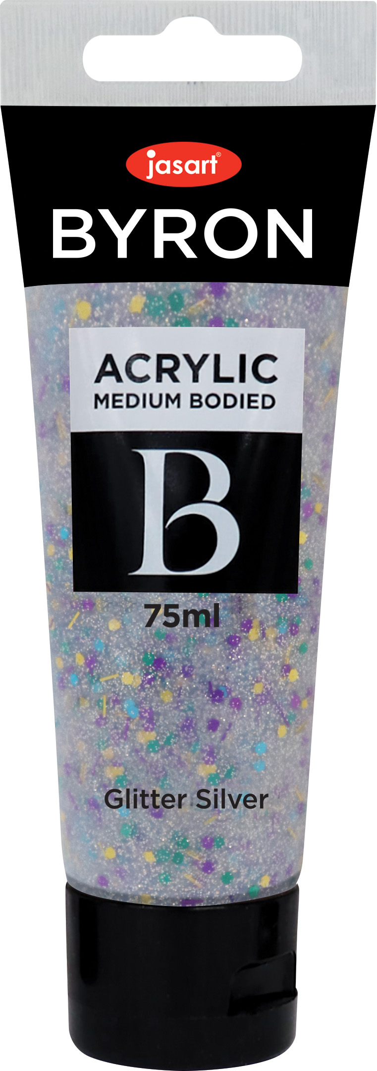 PAINT JASART BYRON ACRYLIC 75ML GLITTER SILVER