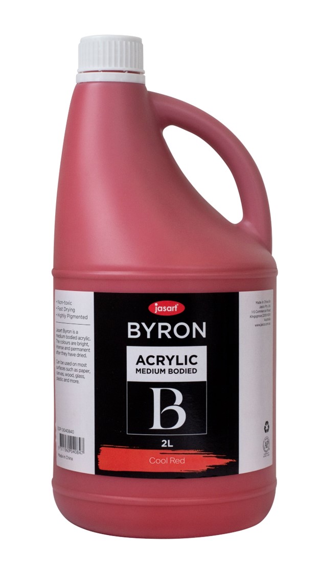 SP - PAINT JASART BYRON ACRYLIC 2 LITRE COOL RED