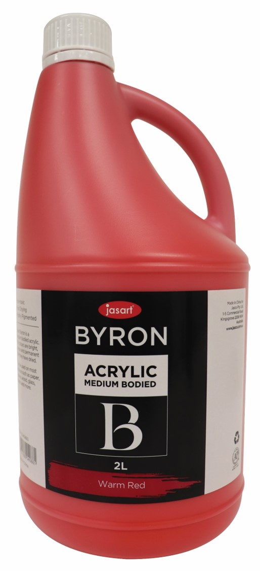 SP - PAINT JASART BYRON ACRYLIC 2 LITRE WARM RED