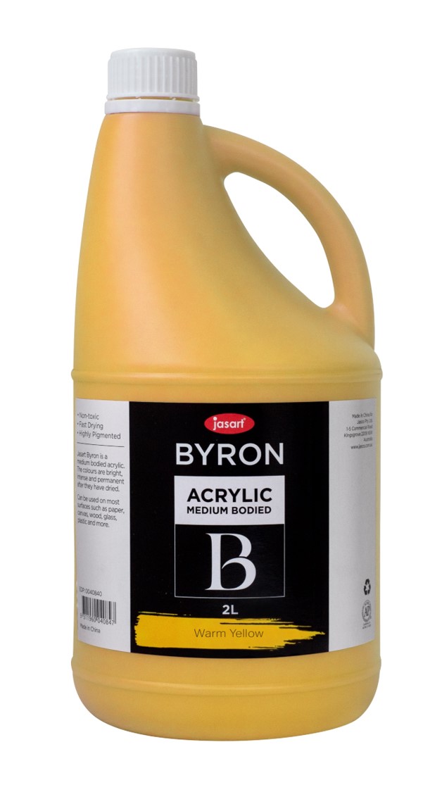 SP - PAINT JASART BYRON ACRYLIC 2 LITRE WARM YELLOW